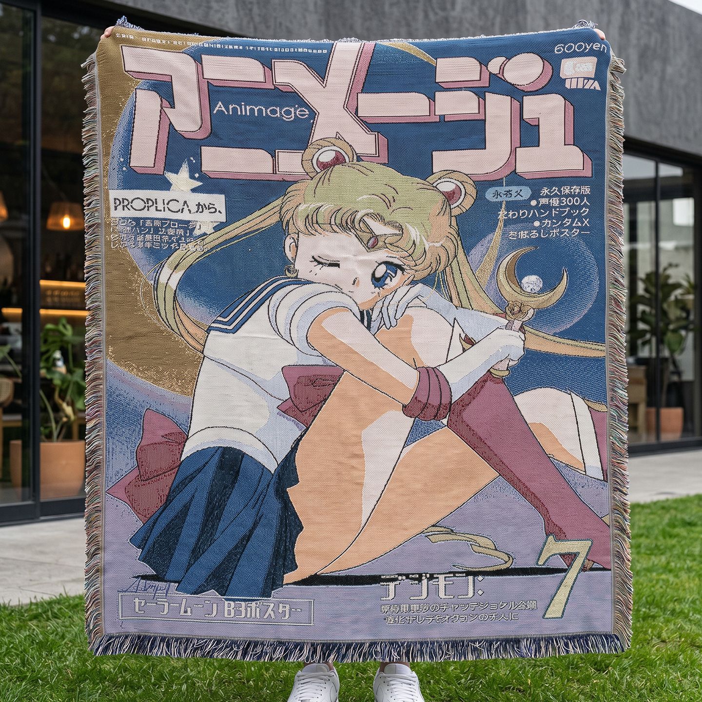 美少女战士水冰月毛毯卧室床边毯客厅沙发毯动漫校园风户外野餐垫