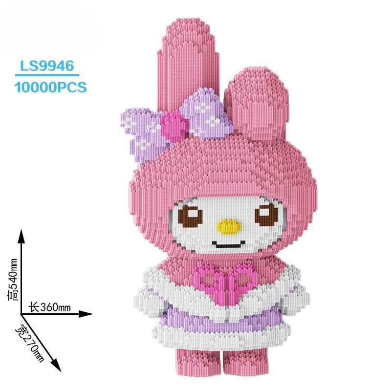 Lego large rabbit & fox constructor set (Lego) — multi-size building kits, 26–115 cm variants