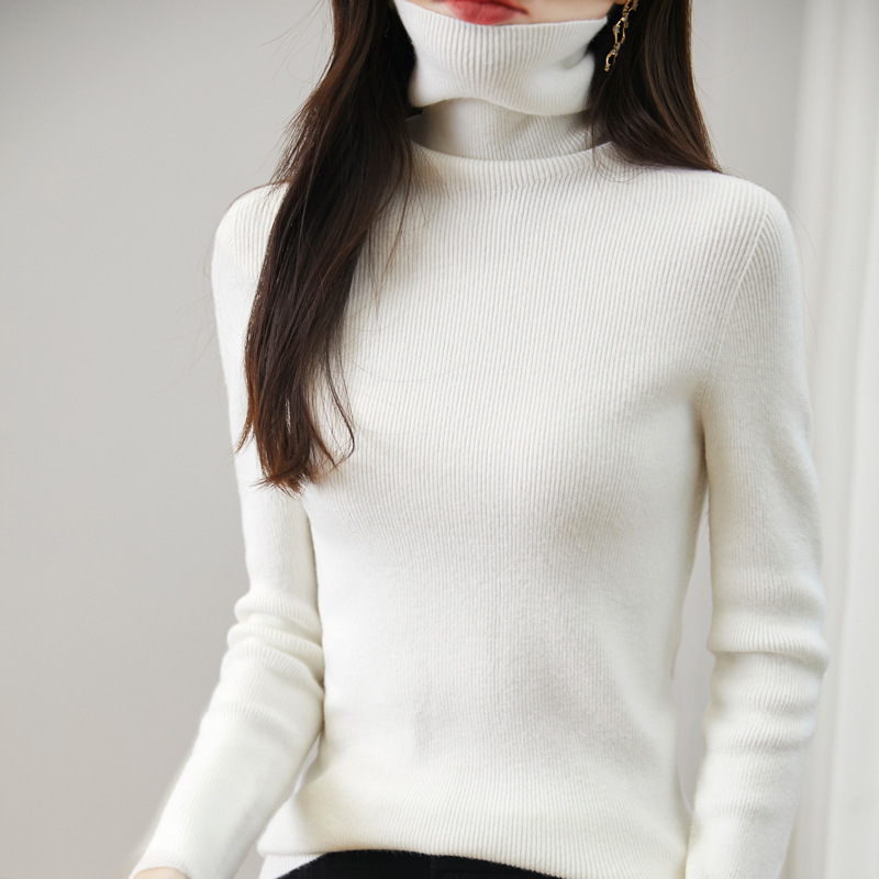 一线成衣2025秋冬新款堆堆领毛衣高领针织衫女士打底衫上衣女冬|undefined