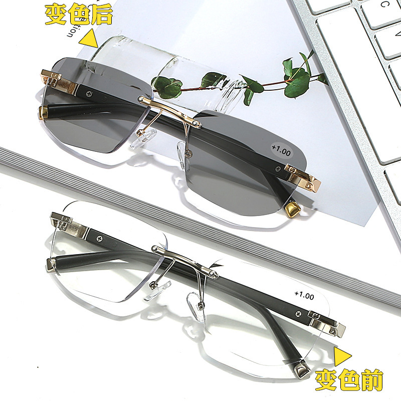 Frameless Edge-Cut Reading Glasses European and American Cross-Border Color-Changing Multi-Focus Reading Glasses for Both Distance and Near Use Smart Zoom Wholesale Frameless Edge-Cut Reading Glasses European and American Cross-Border Color-Changing Multi-Focus Reading Glasses for Both Distance and Near Use Smart Zoom Wholesale