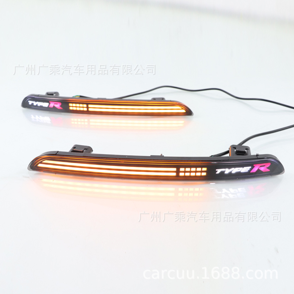 Adecuado para 22 Honda New Civic modificado luz antiniebla trasera lámpara de parachoques trasero lámpara de freno trasera streamer dirección