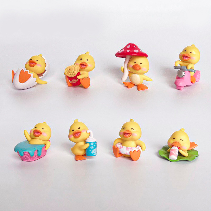 Micro paisaje creativo Happy Duck Car Aromaterapia Aire acondicionado Salida de aire Decoración de automóvil Accesorios de decoración de automóvil Daquan