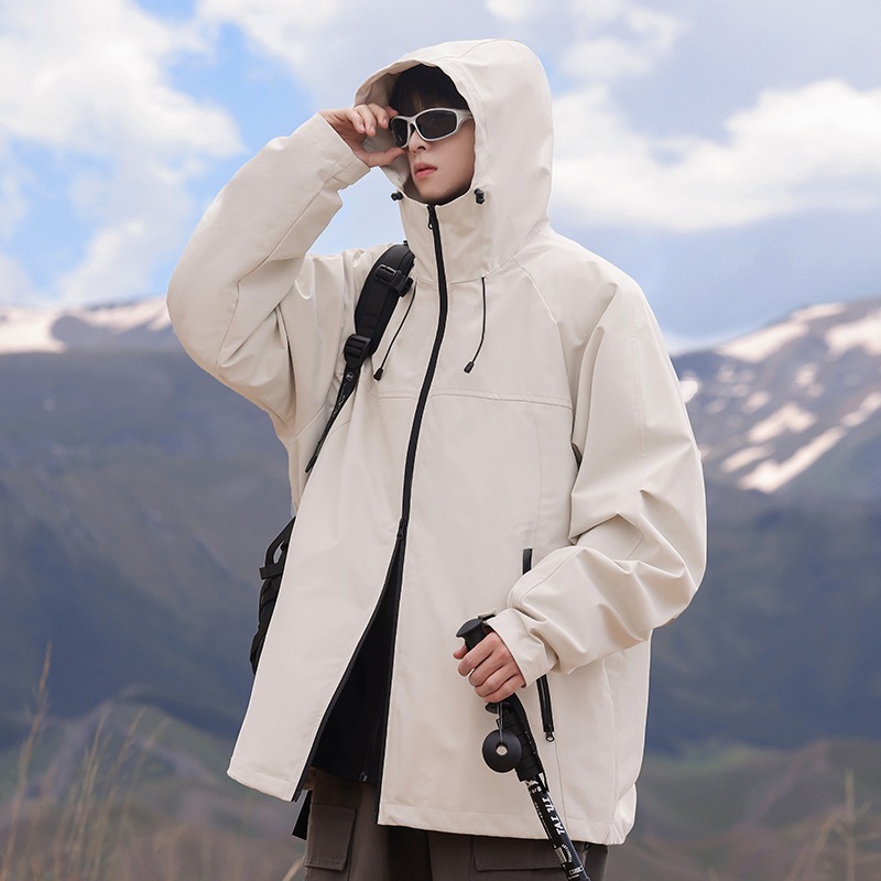 Chaqueta de montaña con chaqueta encapuchada masculina y femenina marca de primavera y otoño al aire libre de montaña casual 3 - en - 1 impermeable a prueba de viento