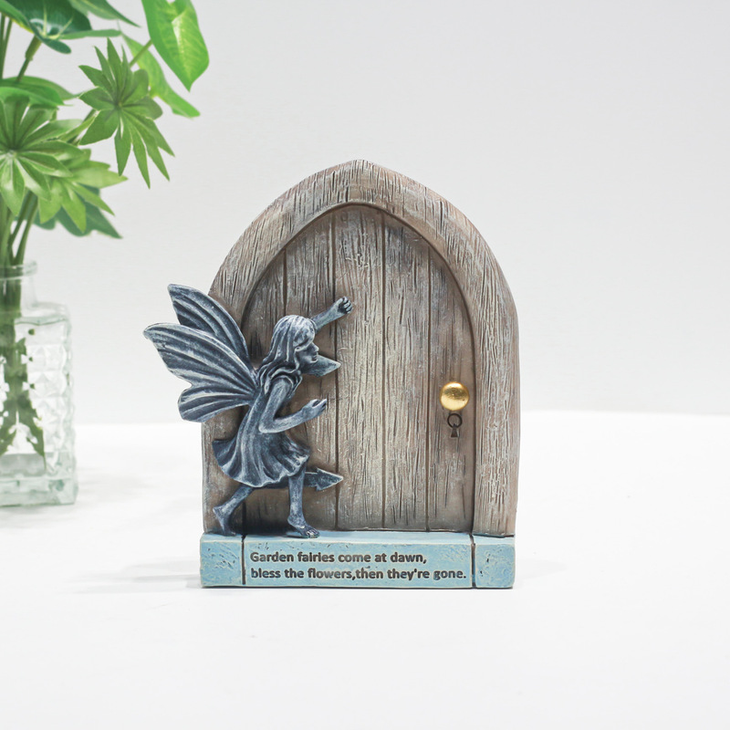 Elf Fairy Door Fairy Door Courtyard Trees Garden Wall Hanging Decorations Cute Handmade Ornaments Resin Crafts
