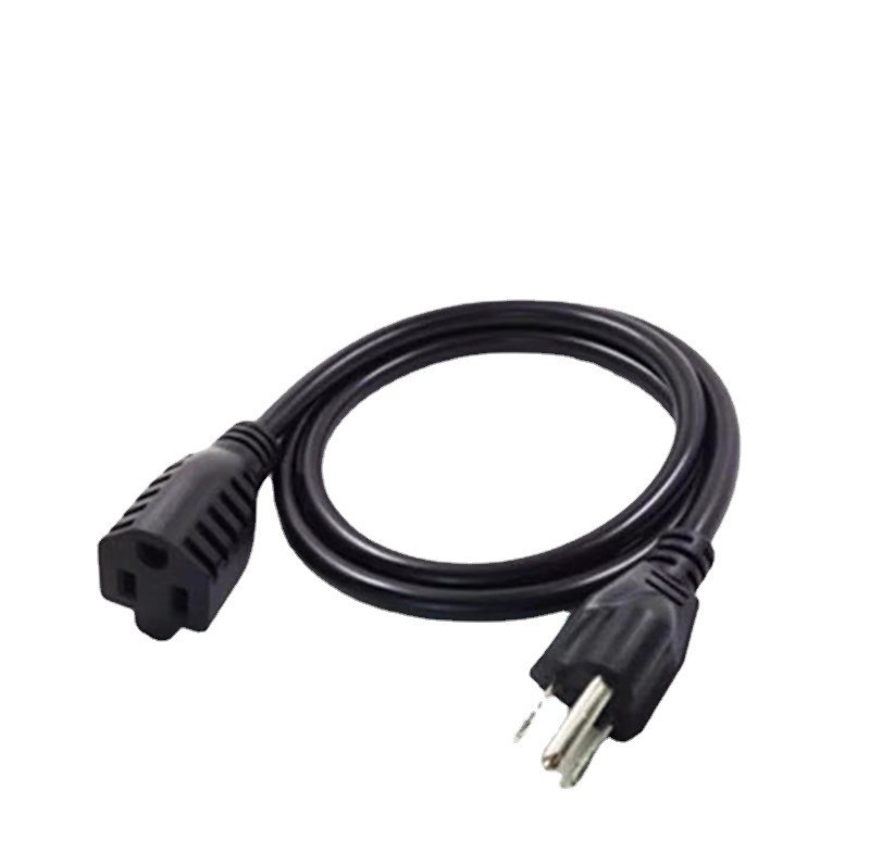 美标二级插头1.8米电源线2*0.824平方 美式延长线