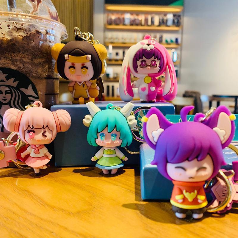 Creativo rey gloria colgante de llaves de dibujos animados Angela Joe bolsos colgantes de llaves de automóviles pequeños regalos