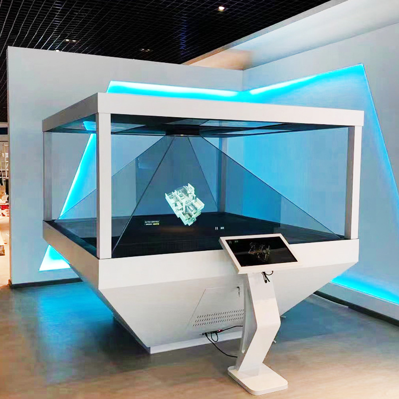 畅视达全息展示柜 裸眼3D三维悬浮成像 金字塔立体互动广告机