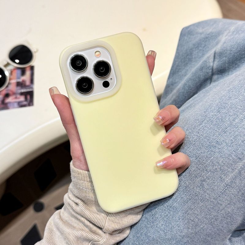 液态果冻适用苹果17简约纯色手机壳iPhone16Promax肤感大孔防摔壳|undefined