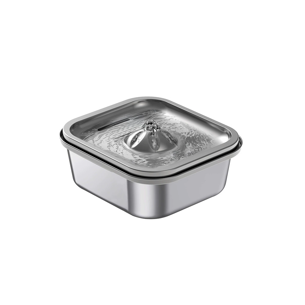 Кросс-бордерный диспенсер для воды для животных из нержавеющей стали Amazon с большим окном для кошек, кран для воды, кормушка для воды, прямые продажи с фабрики