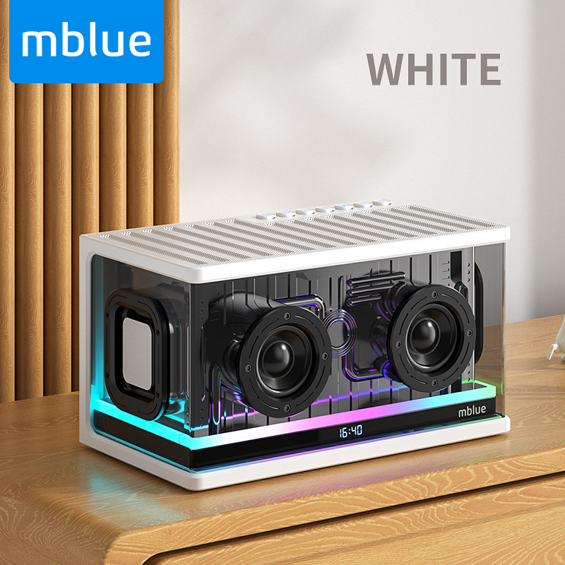 魅藍mblue AURA09ブルートゥーススピーカーのカラフルな透明ゲーム機械風重サブウーファデスクトップ家庭用|undefined