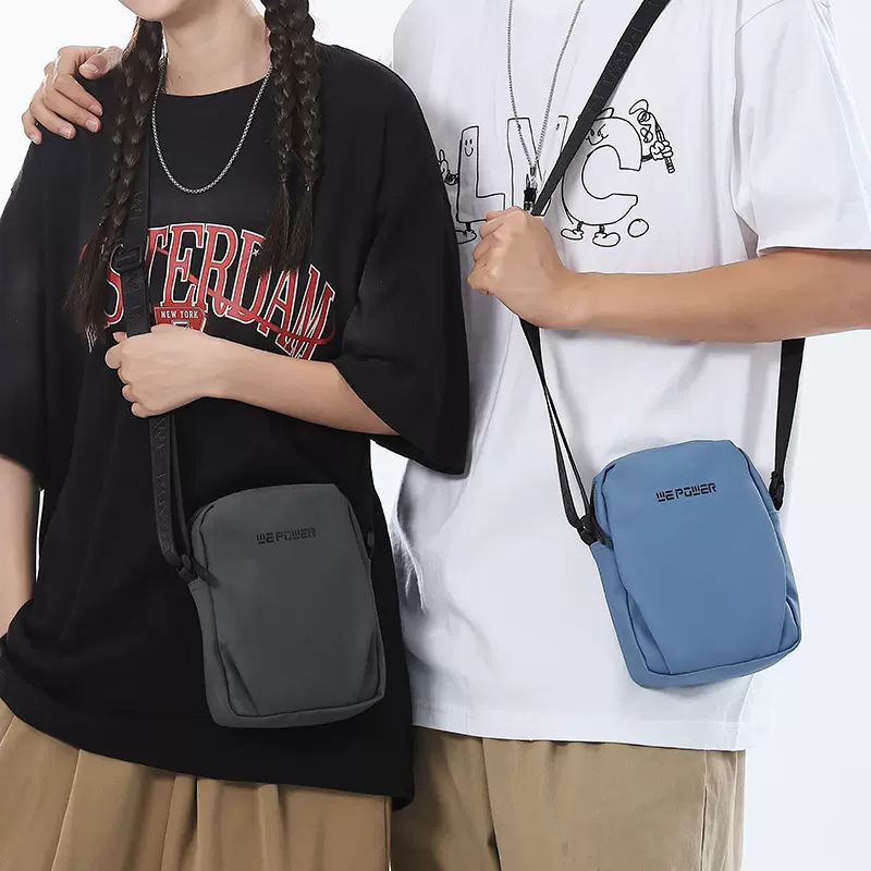 男士单肩包2024春夏新款商务简约出行便携斜挎包日系潮ins女背包