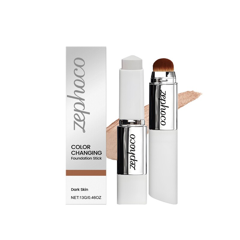Popular Two-In-One Color-Changing Foundation Stick, Lightweight and Hydrating Foundation, Multiple Triangular Styles in Stock