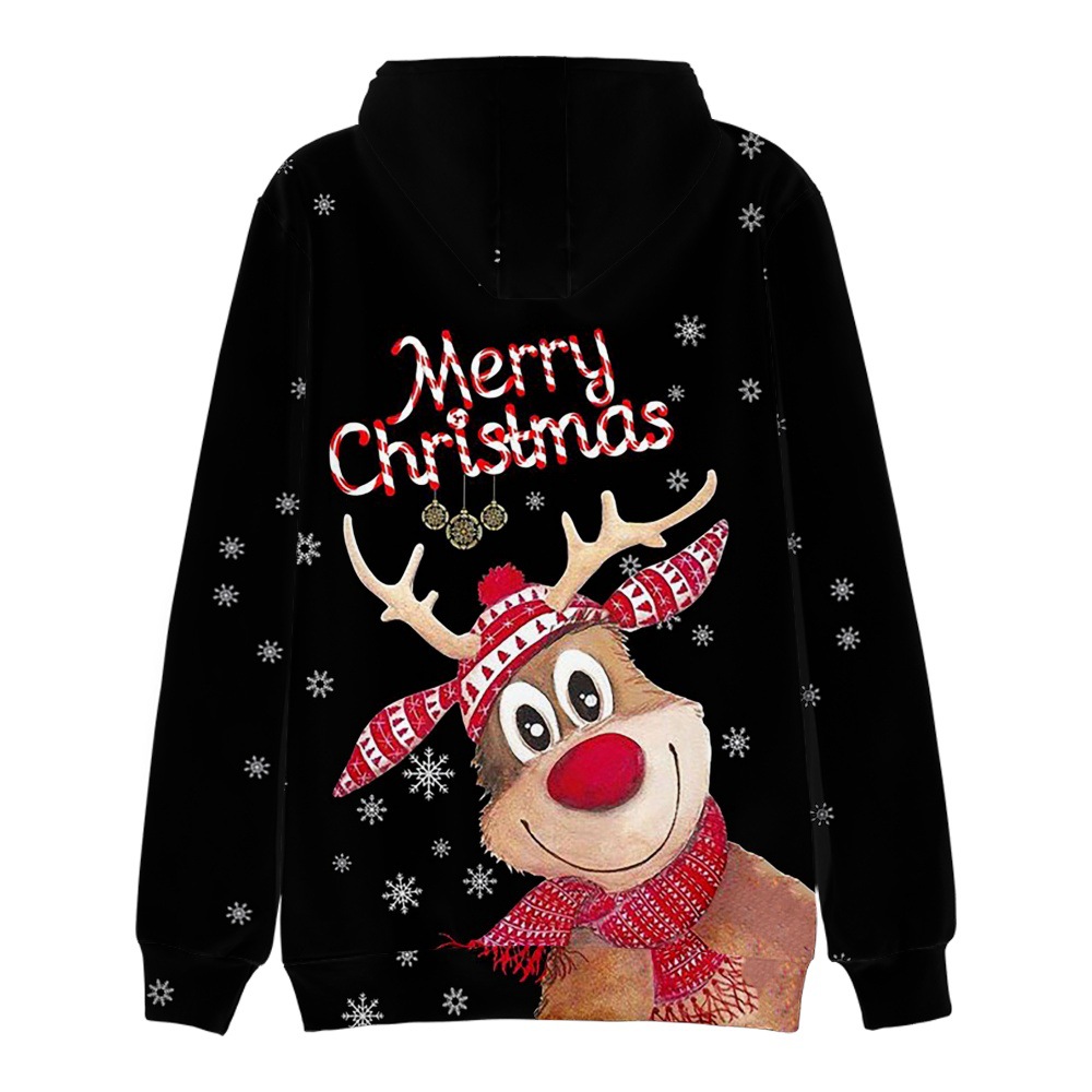 Men's Clothing Autumn and Winter Christmas Hoodies Christmas Tree Men's and Women's Pullover Clothes Wholesale_voghion.com