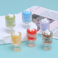 新しい立体アイスクリームカップ食品玩具漫画手作り diy クリーム接着剤樹脂小物アクセサリー材料卸売