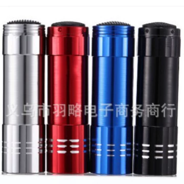 9LED фиолетовый свет 395 ультрафиолетовый свет маленький фонарик проверка банкноты мини Девять ламп УФ-отверждения маска флуоресцентный агент тестовая лампа