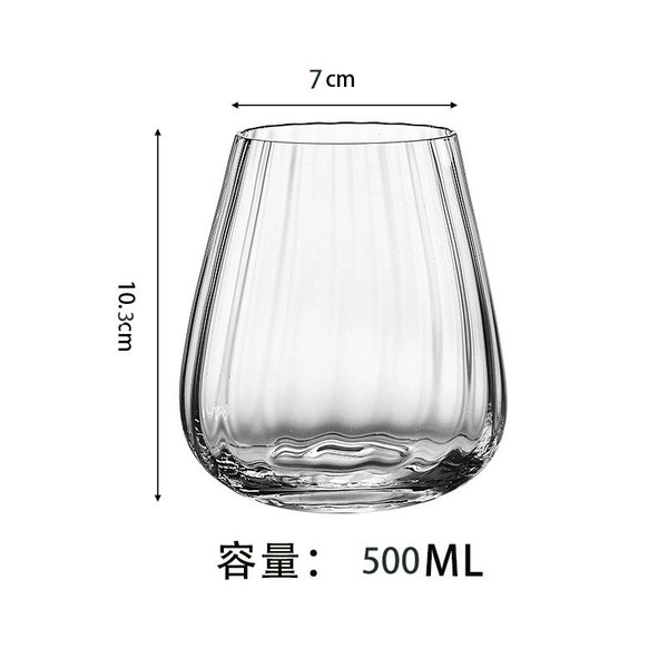 Vertical striped coffee cup 500ML (HJY3144)