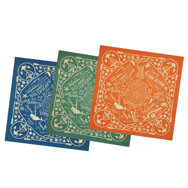 Pure cotton marine life digital print bandana, hip-hop street dance outdoor cycling headscarf, decorative face scarf