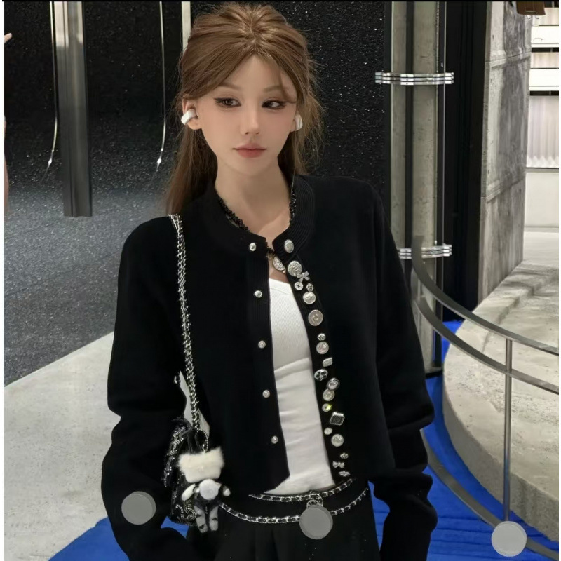 可可不加酱 秋季针织衫气质长袖开衫+秋季针织衫气质长袖开衫套装|undefined