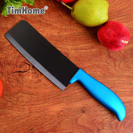 金属喷漆手柄6.5寸黑刃陶瓷刀 切菜刀 厨房刀具