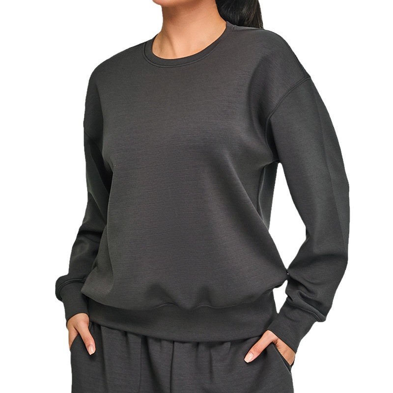 Otoño e invierno nuevo estilo modal suéter deportivo ropa de fitness top mujer al aire libre suelta casual adelgazante ropa de yoga de manga larga