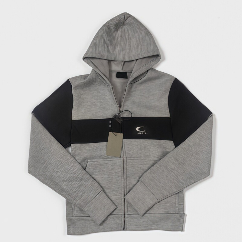 In-Stock Correct Version of Bl's 2025 New Black and Gray Patchwork Sweatshirt Hoodie, Loose Fit, Unisex