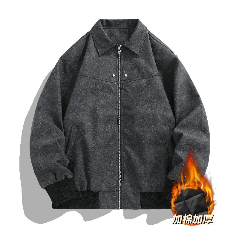 跨境皮衣男士外套秋季新款潮牌机车服防风帅气修身痞帅PU皮夹克男