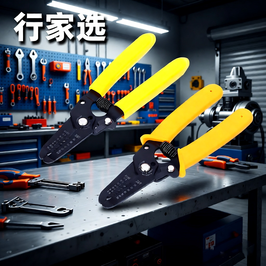 行家选多功能剥线钳电缆剪电线剥皮电工拔线钳光压线钳类工具