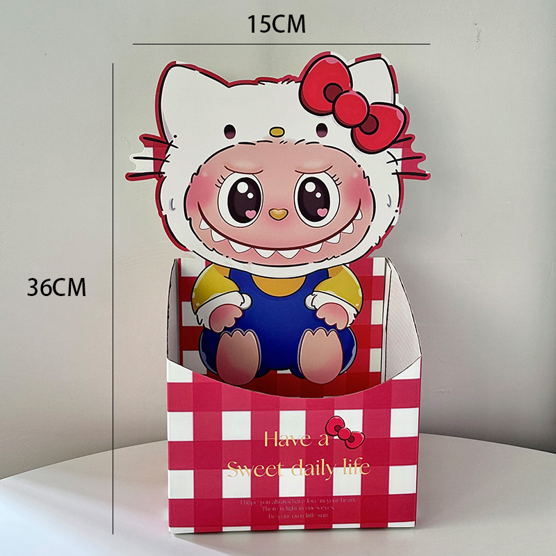 Nuevo día del niño serie de dibujos animados caja de regalo caja de embalaje caja de regalo caja de regalo caja de bocadillos de bricolaje caja de flores