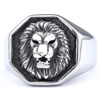 Retro fashionable ring solar-powered stainless steel, European style