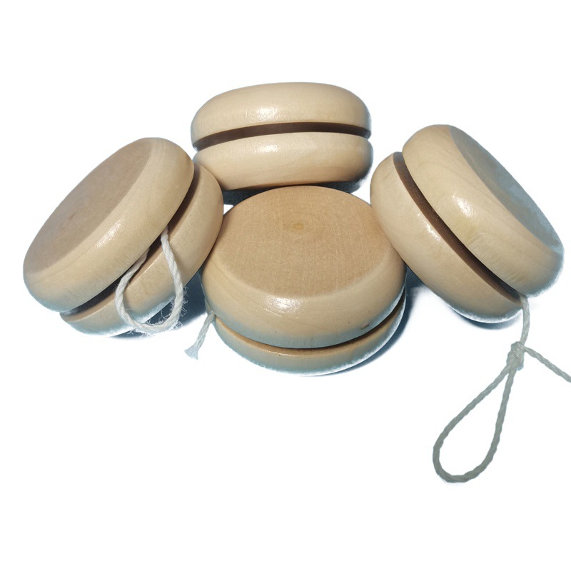 Wooden yo-yo painted logo printed burr-free cartoon Amazon AliExpress explosions yo-yo batch