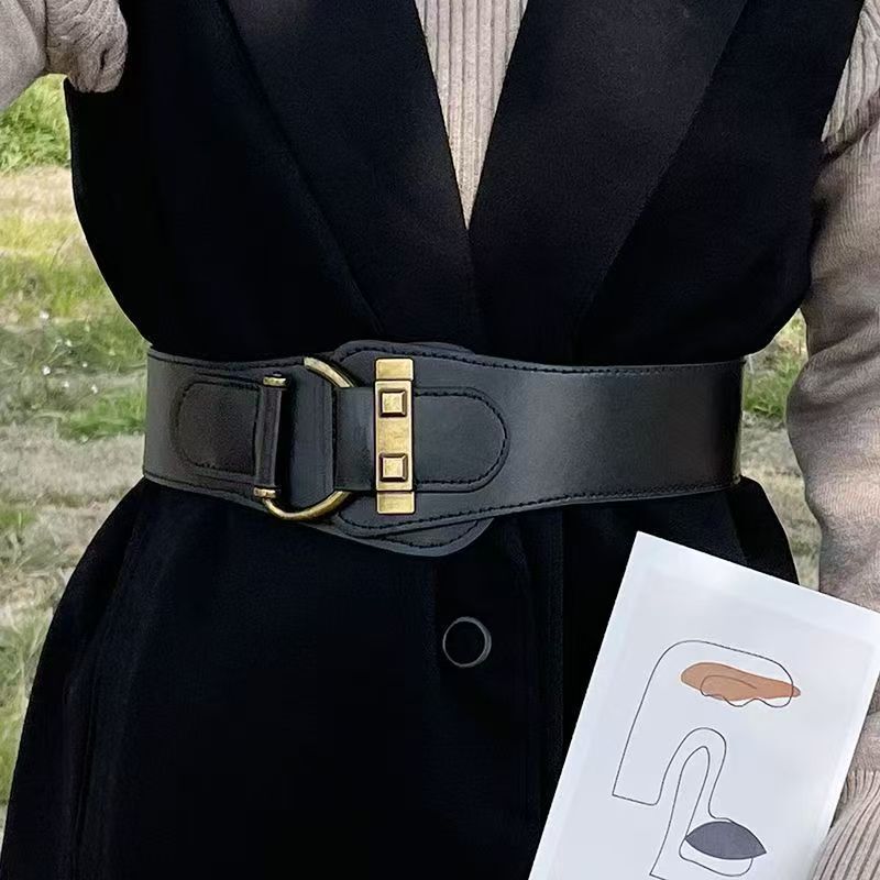 Elastic Waist Belt for Women, Decorative Wide Simple Waist Accessory, Versatile Belt to Pair with Dresses, Coats, and down Jackets for Waist Cinching