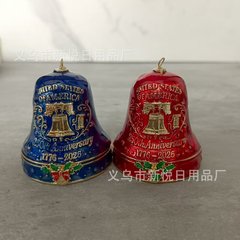 250th Anniversary Patriotic Bell Ornament美国250周年纪念铃铛