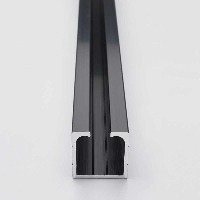 Puerta corredera negra polea rodillo pista puerta corredera rueda colgante puerta móvil puerta plegable accesorios de hardware carril guía