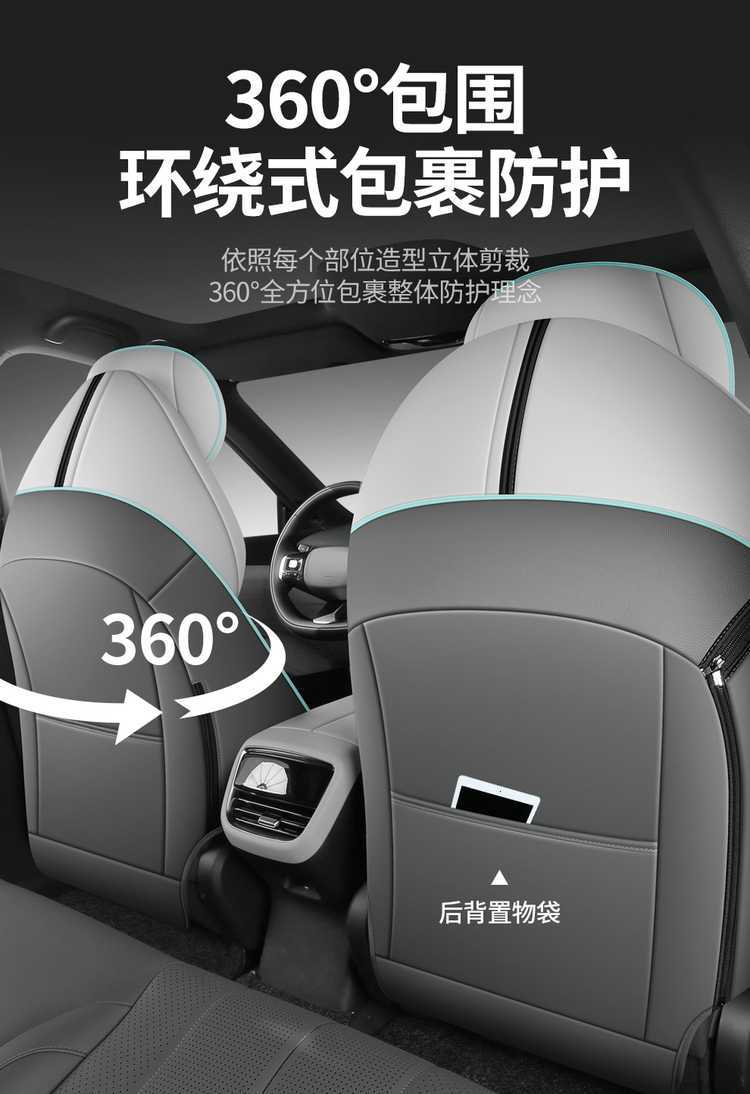 New dark blue L07 car seat covers, suitable for all seasons, full surround leather, five-seater, dark blue, special L07 seat cushion covers