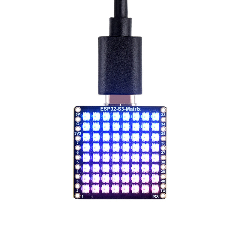 微雪ESP32-S3微型开发板 8x8 LED矩阵 带Wi-Fi和低功耗蓝牙小巧板