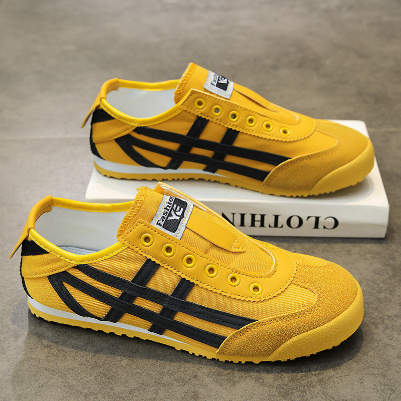 Tiger Tsumugi Men's Shoes Summer Casual Canvas Shoes Slip-On Tiger Shoes Couple Sneakers Boys and Girls Agamde Training Shoes