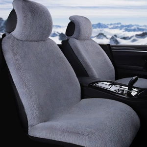 New Imitation Rabbit Fur Car Cushion Winter Front Universal Single Seat Short Plush Single Seat Cushion Warm Monolithic Cushion