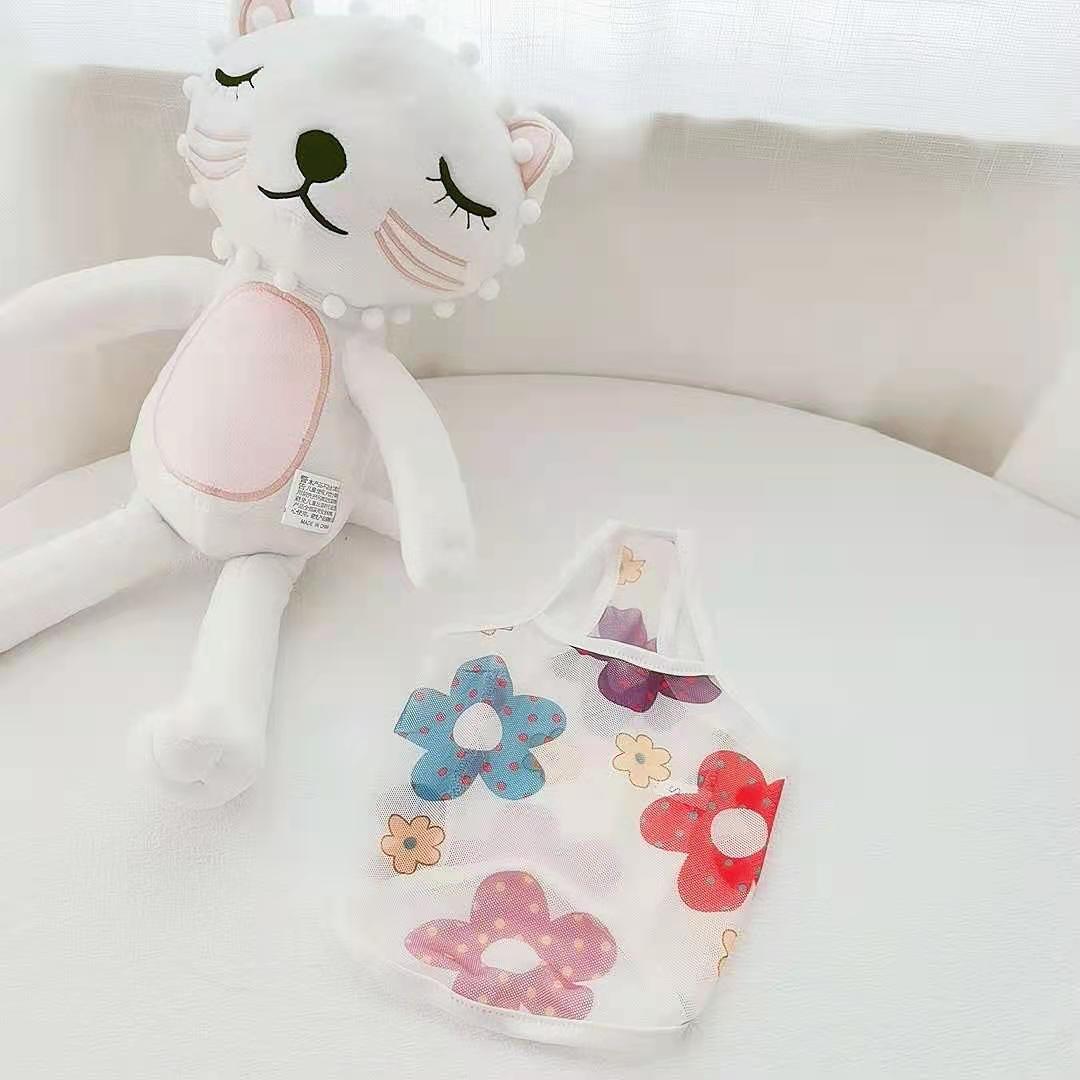 寵物狗狗貓咪衣服春夏款泰迪比熊法斗中小幼犬網紗防曬吊帶背心