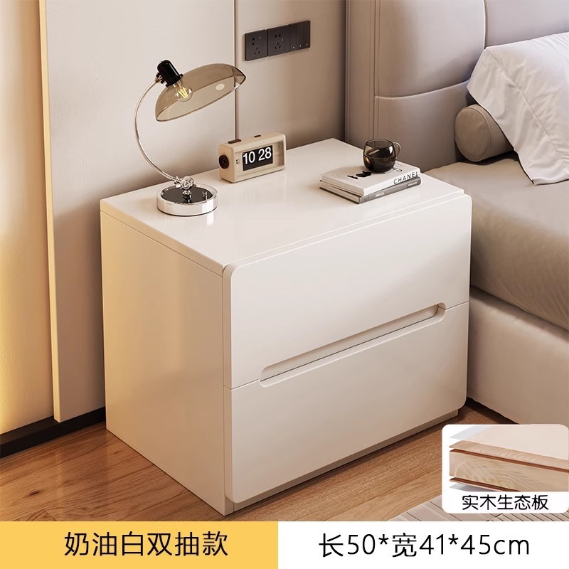 中古风床头柜小户型2025新款实木出租屋家用卧室床头置物架床批发|undefined