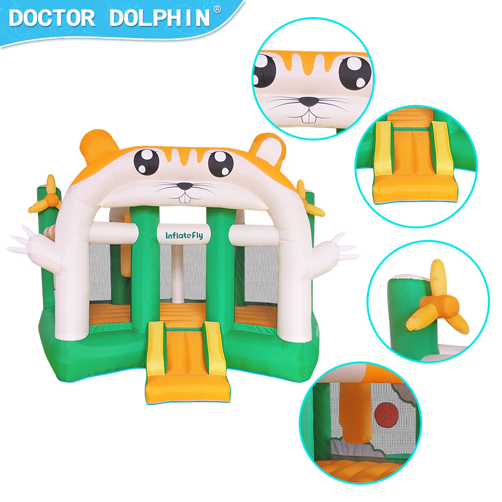 Doctor Dolphin | Castillo para niños pequeño castillo doméstico castillo inflable para niños combinación de toboganes inflables castillo interior