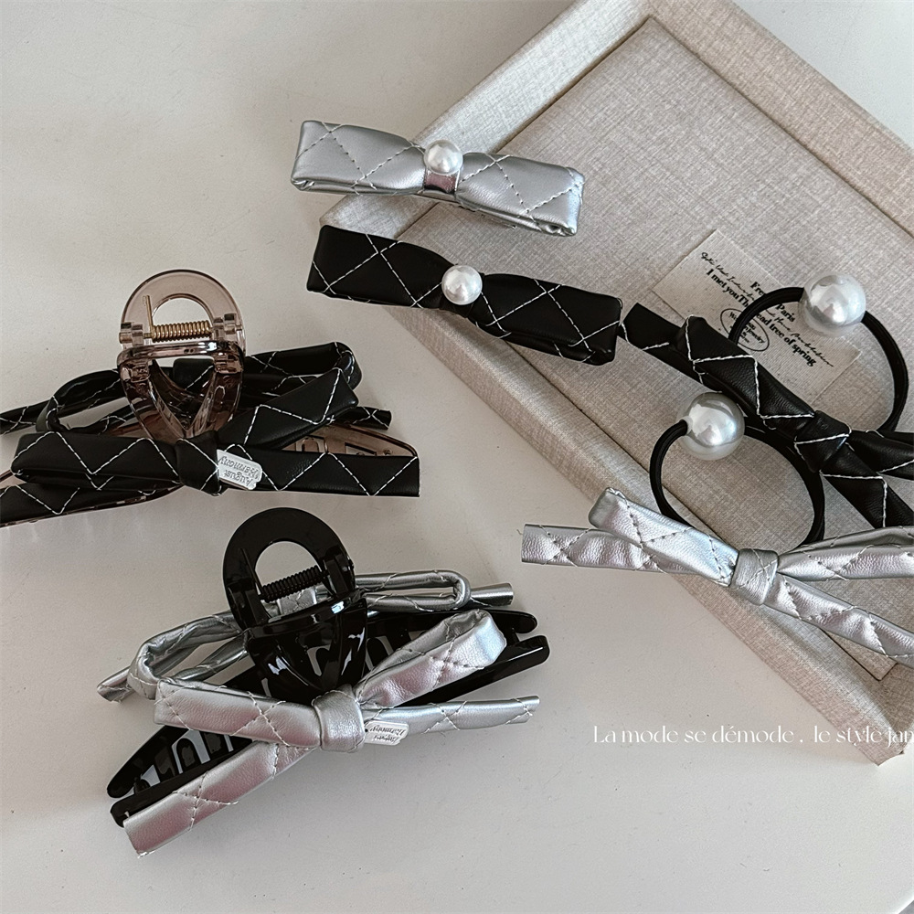 Silverfärgad rosetthårspänne Nytt Avancerat Sense Front Grab Clip Hårspänne Luggspänne Hårrep Gummi Senor Håraccessoarer Nytt_voghion.com