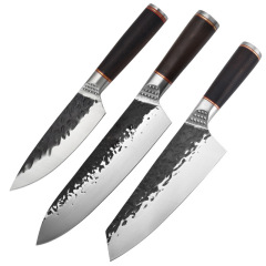 錘紋鍛打三德刀廚師刀 復古鋒利多用刀瓜果刀 陽江廚用刀
