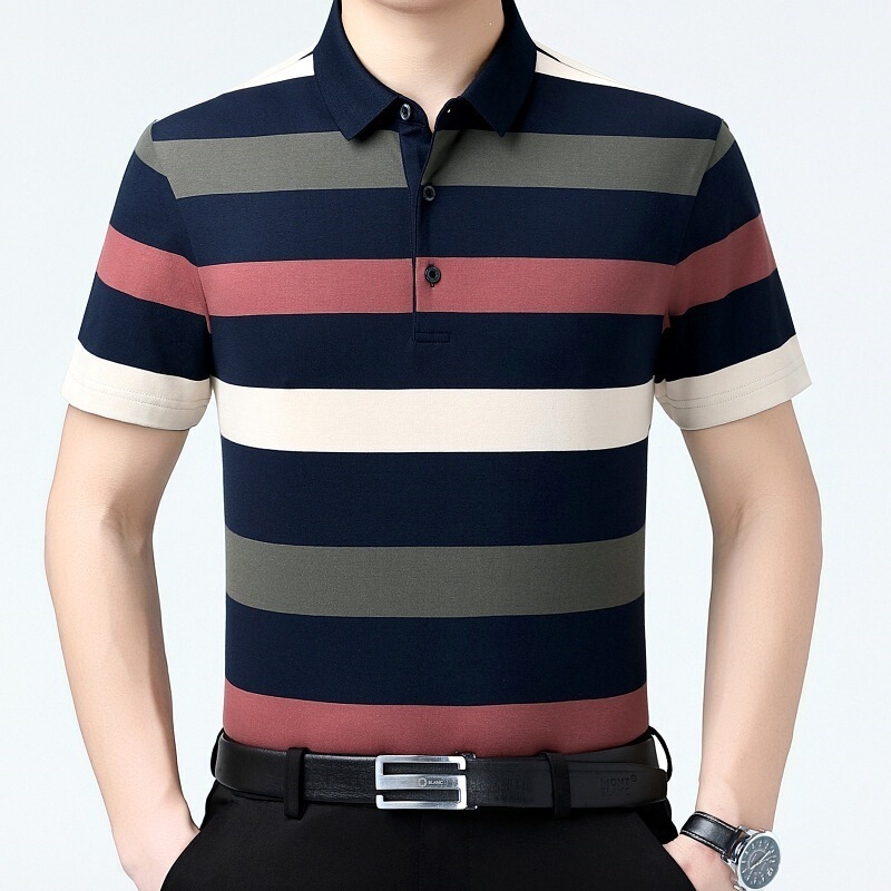 Summer New Style Round Neck Short-Sleeve T-Shirt for Men, Trendy Brand with Pockets, High-End Loose Casual Polo Shirt