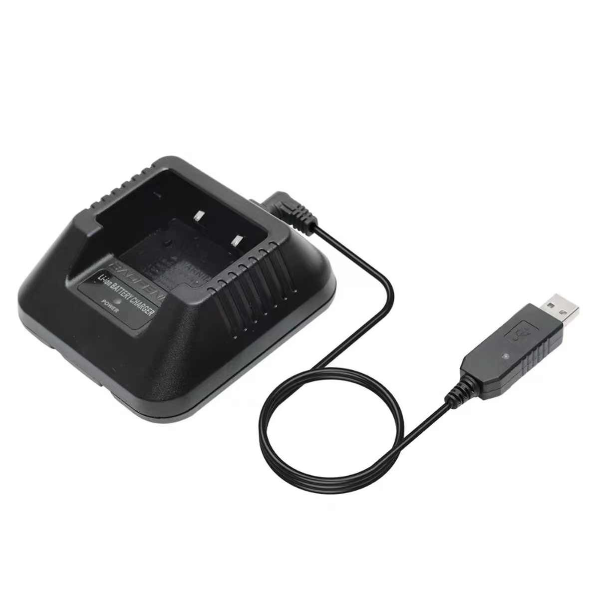 Original accessories compatible with walkie-talkie charger 5R pedestal charger with UV filter, Baofeng plug, USB, other accessories not included.