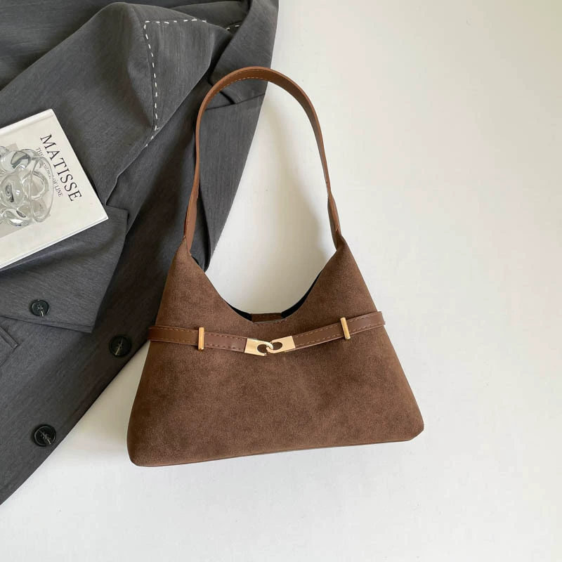 Shoulder bag, retro capacious one-shoulder bag Korean style, lightweight 0.22 kg, multiple colors
