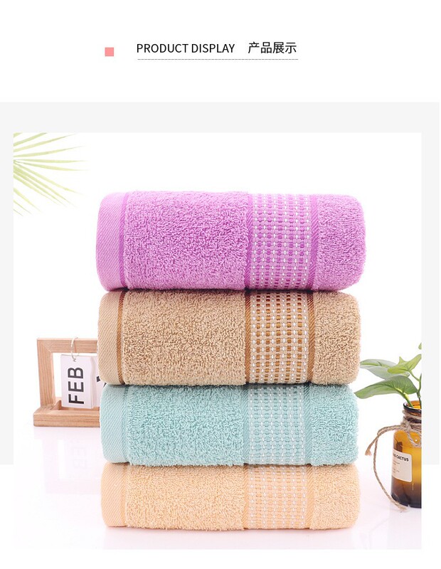 Foreign trade bath towel solid color cut-off jacquard increase thickened soft absorbent bath towel towel wholesale foreign trade