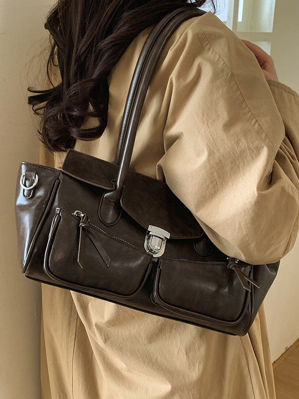 Bolso de mujer transfronterizo nuevo retro bolso de mano gran capacidad de piel de cera de aceite alta sensación de mochila de viaje universal