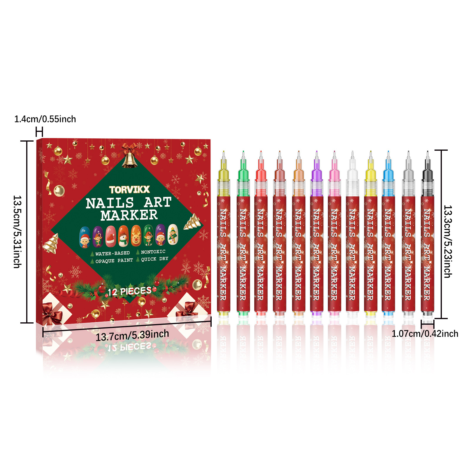 Christmas Nail Art Graffiti Pen For Precise Detail And Design_voghion.com