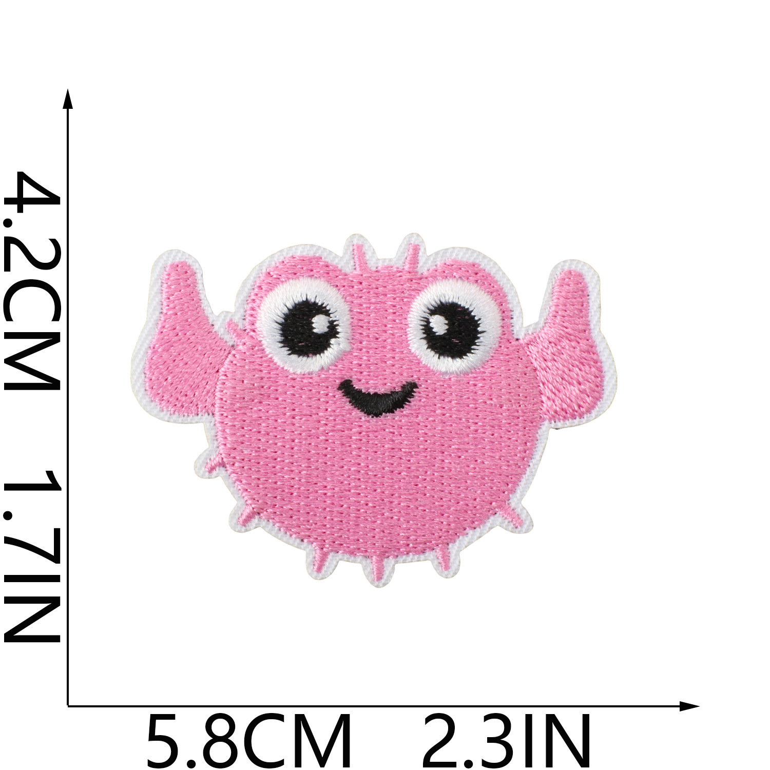 Pequeño pez de color bordado pegatinas de tela mar fiesta pegatinas de parche de sellas adorables decoración de computadora bordado sellas de sublimación caliente