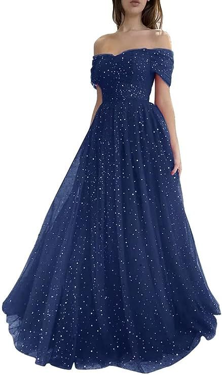 Vestido de noche para mujer, nuevo estilo de verano 2026, vestido de tul color borgoña con hombros descubiertos, estilo hada, cielo estrellado, para actuación de coro.